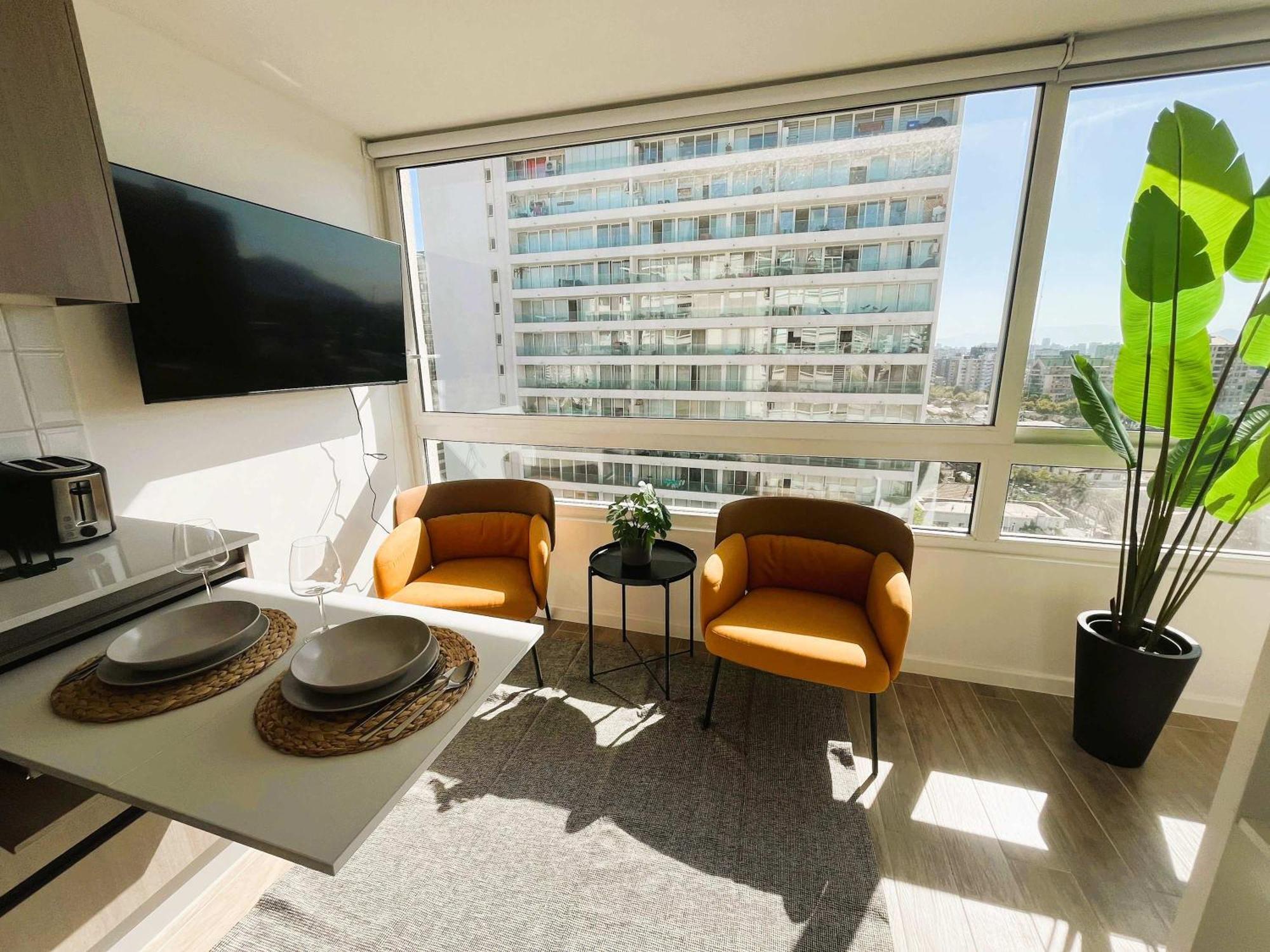 Apartamento Hom I Estudio En Nunoa Ubicacion Privilegiada 2pax *